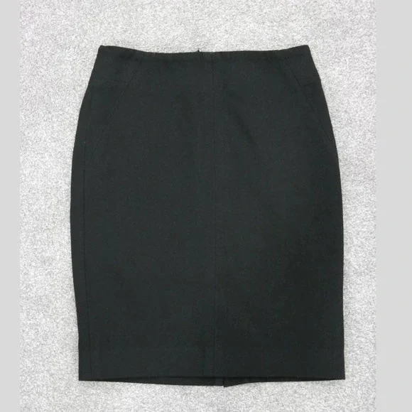 Loft Petite, 00P, High Waisted, Above the Knee, Black, Pencil Skirt - Picture 2 of 4